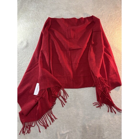 Liz Claiborne Soft Wrap Scarf Shawl Red NEW NWT 78 in x 27 in Beautiful - Picture 1 of 4